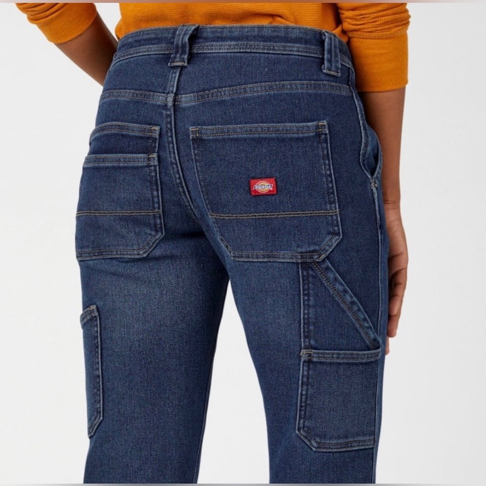 Dickies Women's Straight Leg Dark Blue Carpenter Jeans